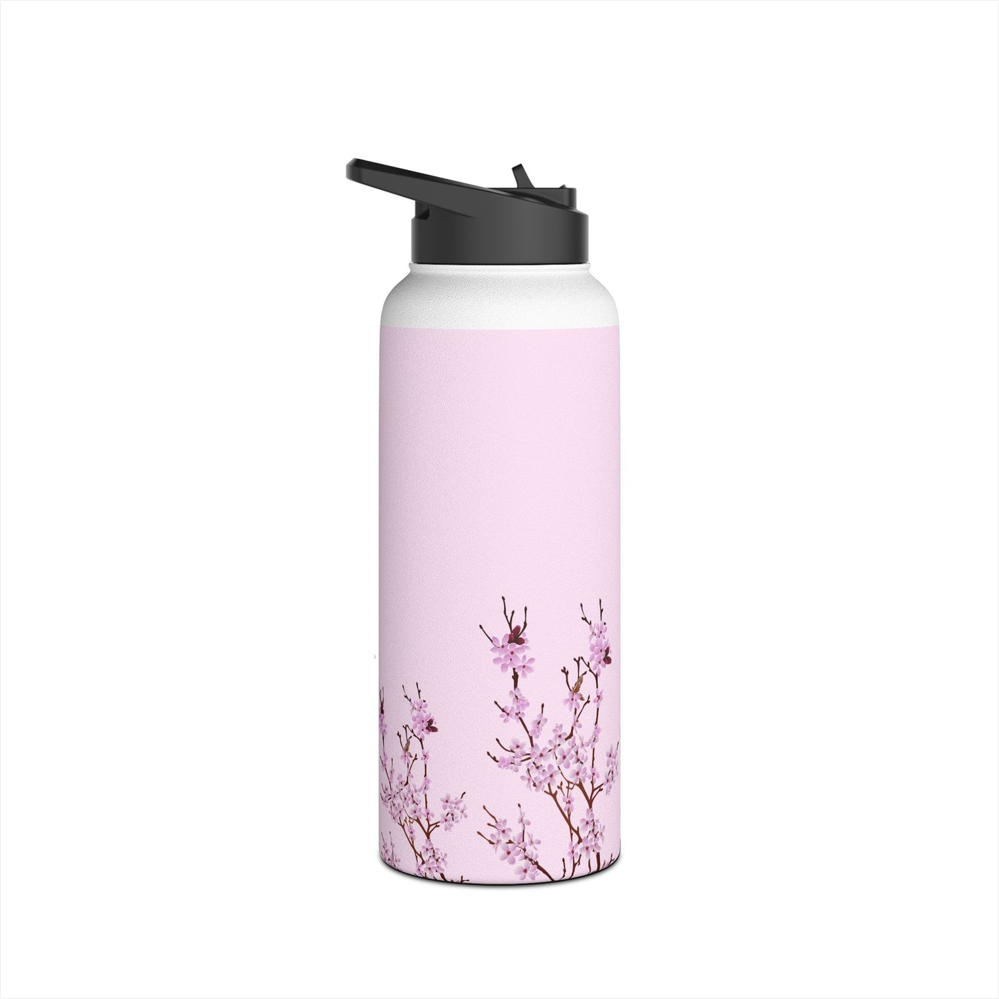 Water Bottle - Cherry Blossom Pink Design
